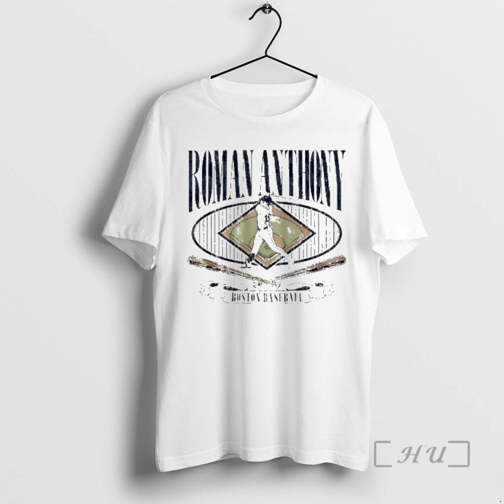 Officials Roman Anthony Boston Baseball Field Crossed Bats Banner