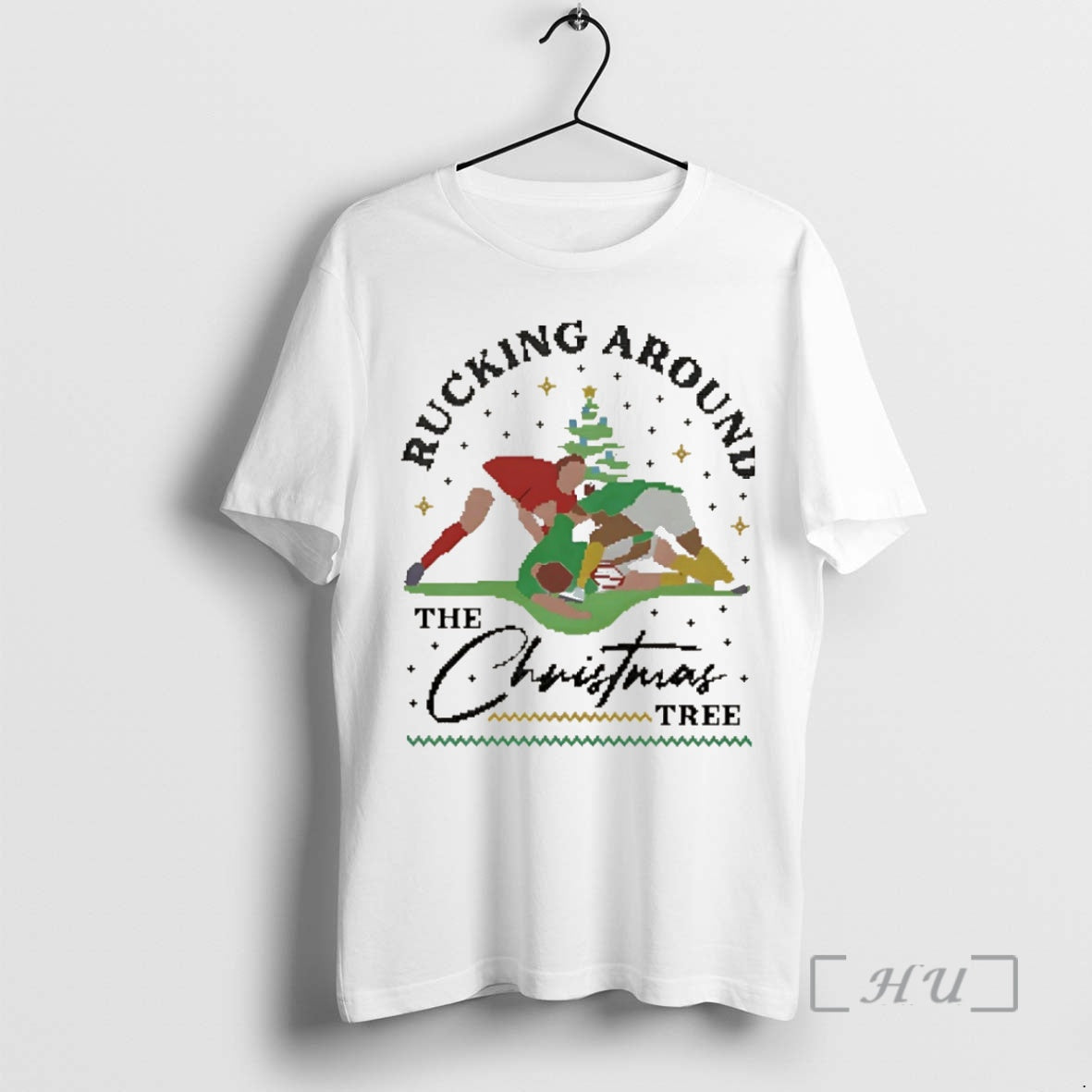 Officials Rugby Wales Rucking Around The Christmas Tree Christmas Shirt Hoodie Sweatshirt | PurePodTees.com