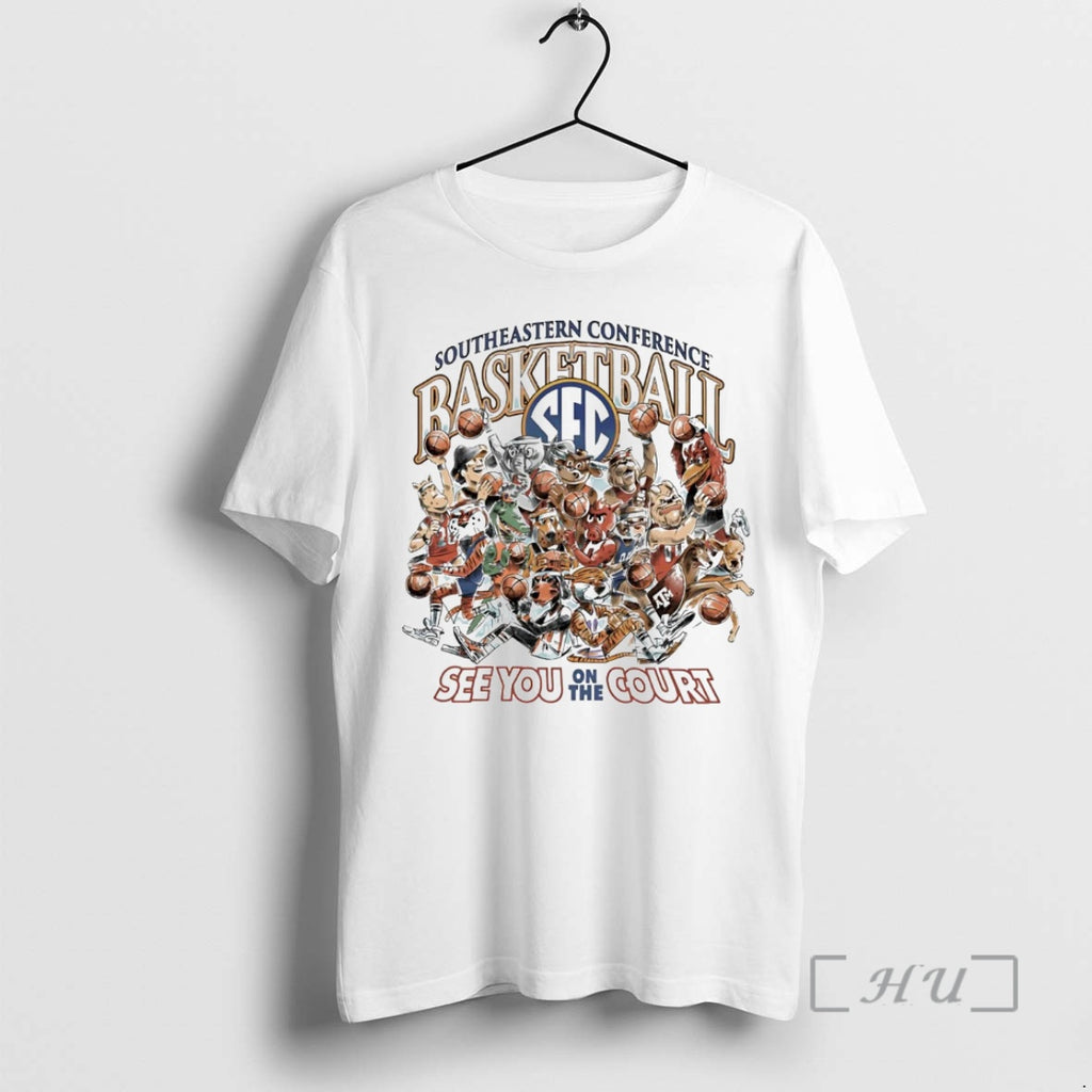 Officials Sec Basketball Teams Mascots See You On The Court Shirt Hoodie Sweatshirt | PurePodTees.com