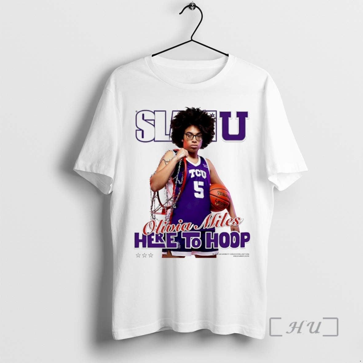 Officials Slamu Olivia Miles Here To Hoop Circle Shirt Hoodie Sweatshirt | PurePodTees.com