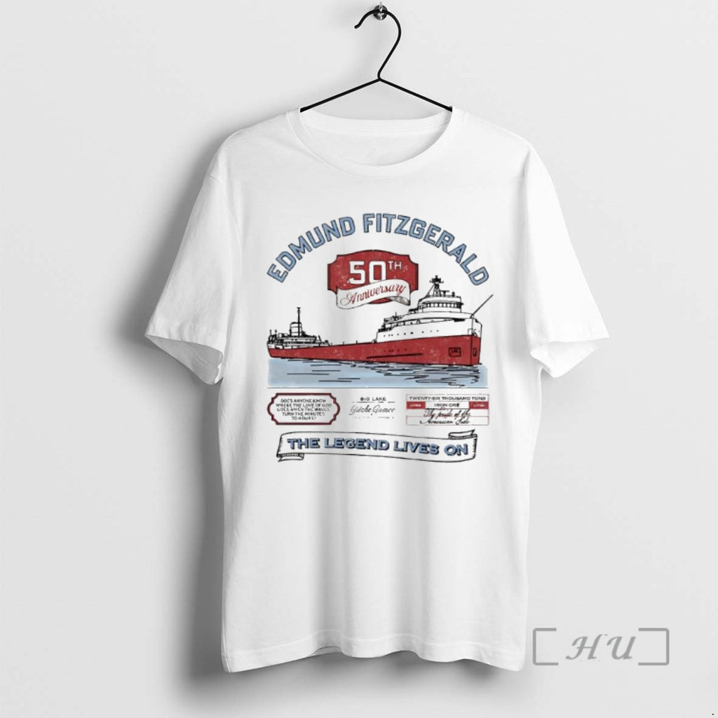 Officials Ss Edmund Fitzgerald 50th Anniversary The Wreck Of The Edmund Fitzgerald Premium T Shirts Hoodie Sweatshirt