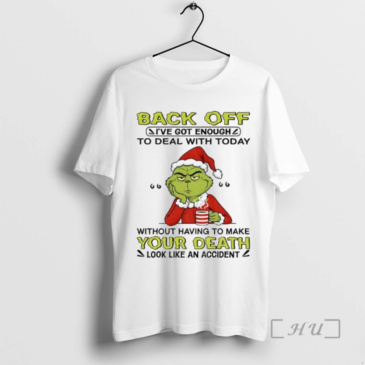 Officials Sad Grinch Santa Hat Back Off Ive Got Enough To Deal With Today Without Shirt Hoodie Sweatshirt | PurePodTees.com