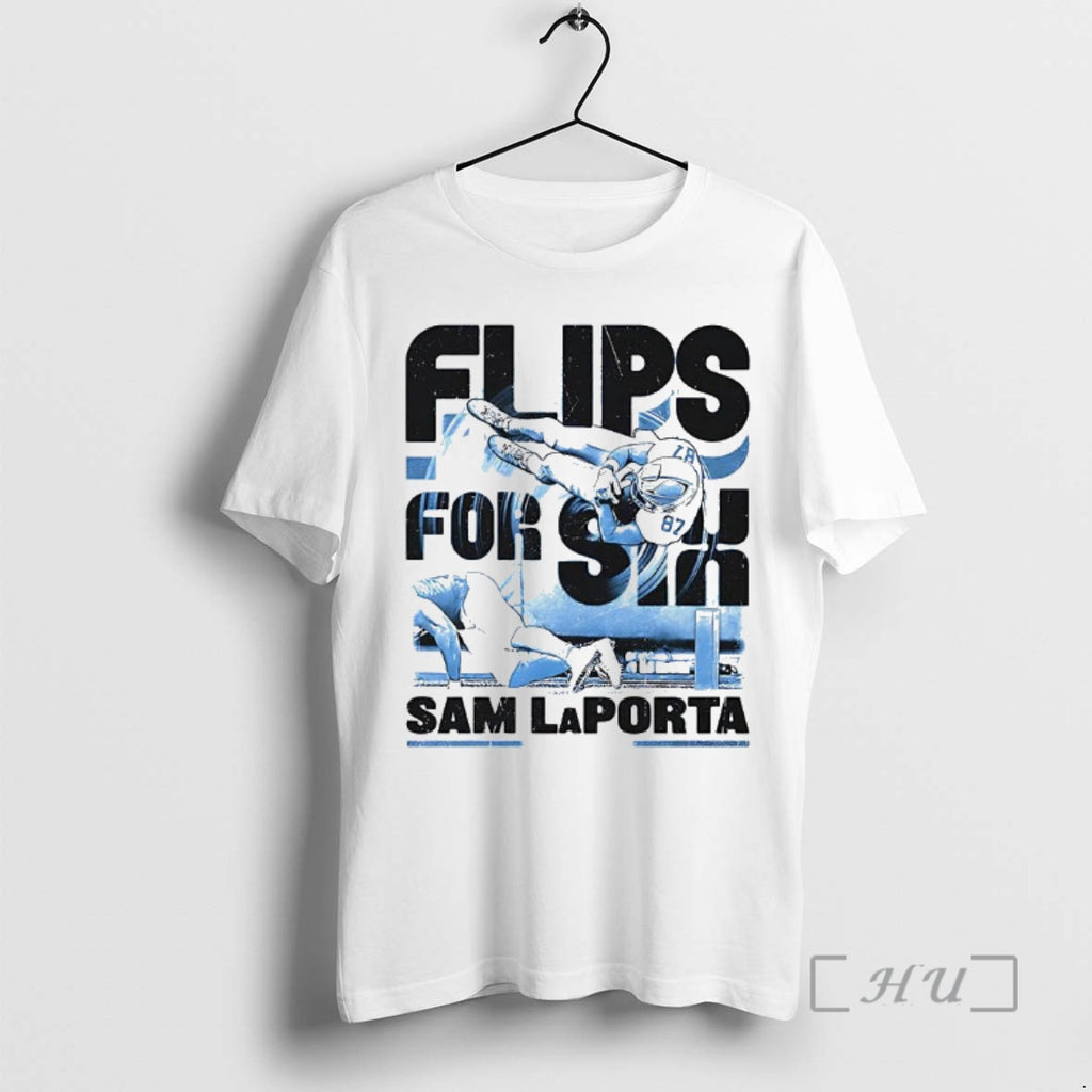 Officials Sam Laporta Detroit Lions Football Flips For Six Shirt Hoodie Sweatshirt | PurePodTees.com