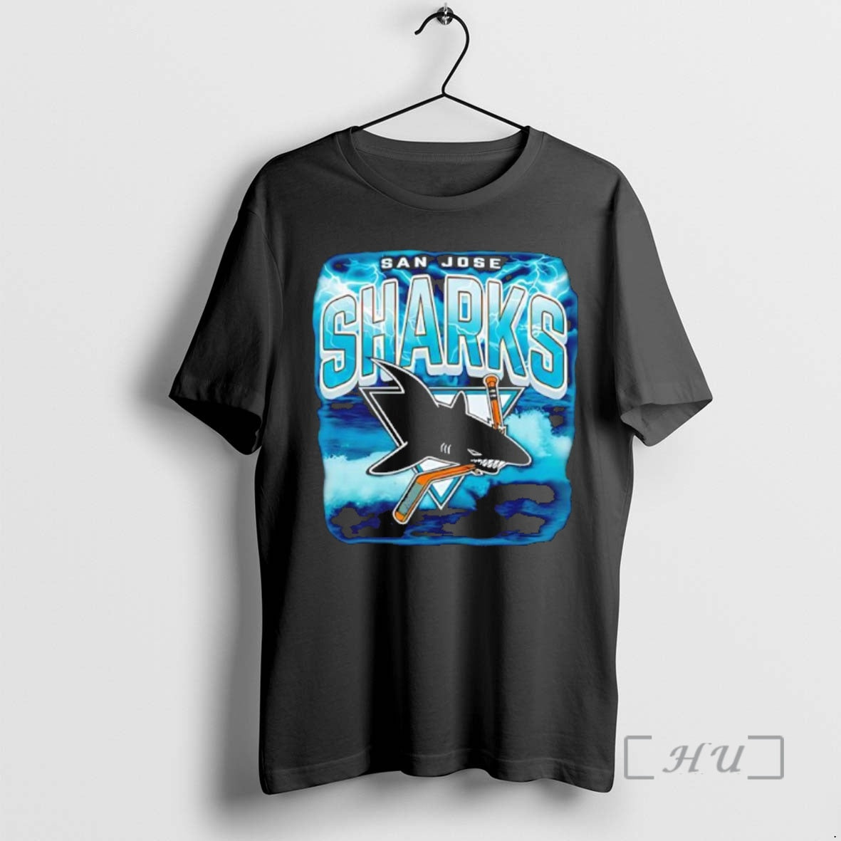 Officials San Jose Sharks Blue84 Heritage Stormy Sea Black Shirt Hoodie Sweatshirt | PurePodTees.com