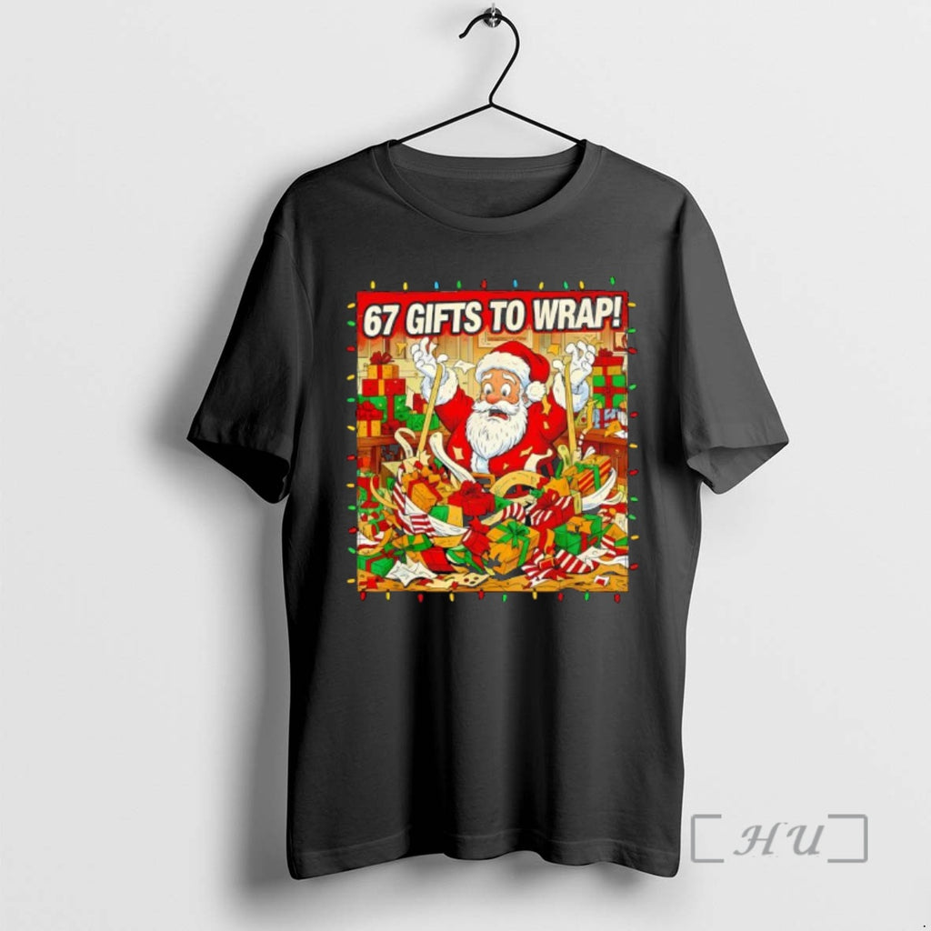 Officials Santa 67 Gifts To Wrap Christmas Shirt Hoodie Sweatshirt | PurePodTees.com
