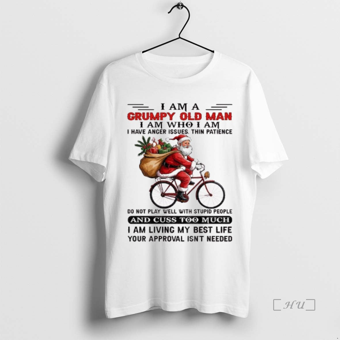 Officials Santa Claus I Am A Grumpy Old Man I Am Who I Am Shirt Hoodie Sweatshirt | PurePodTees.com