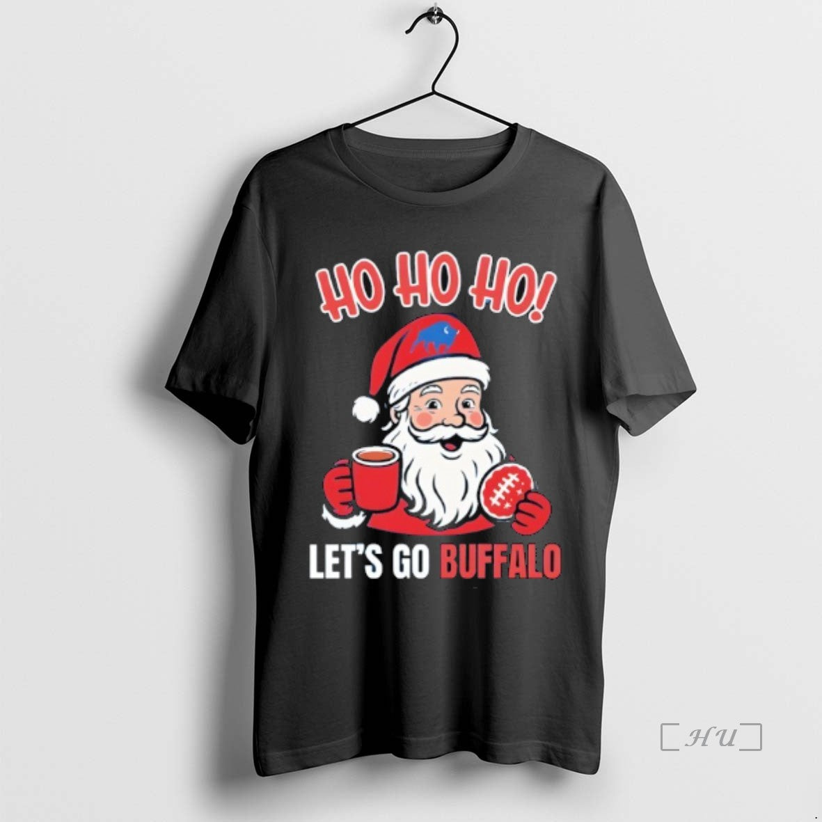 Officials Santa Claus Ho Ho Ho Lets Go Bufalo Bills Football Christmas Premium T Shirts Hoodie Sweatshirt | PurePodTees.com