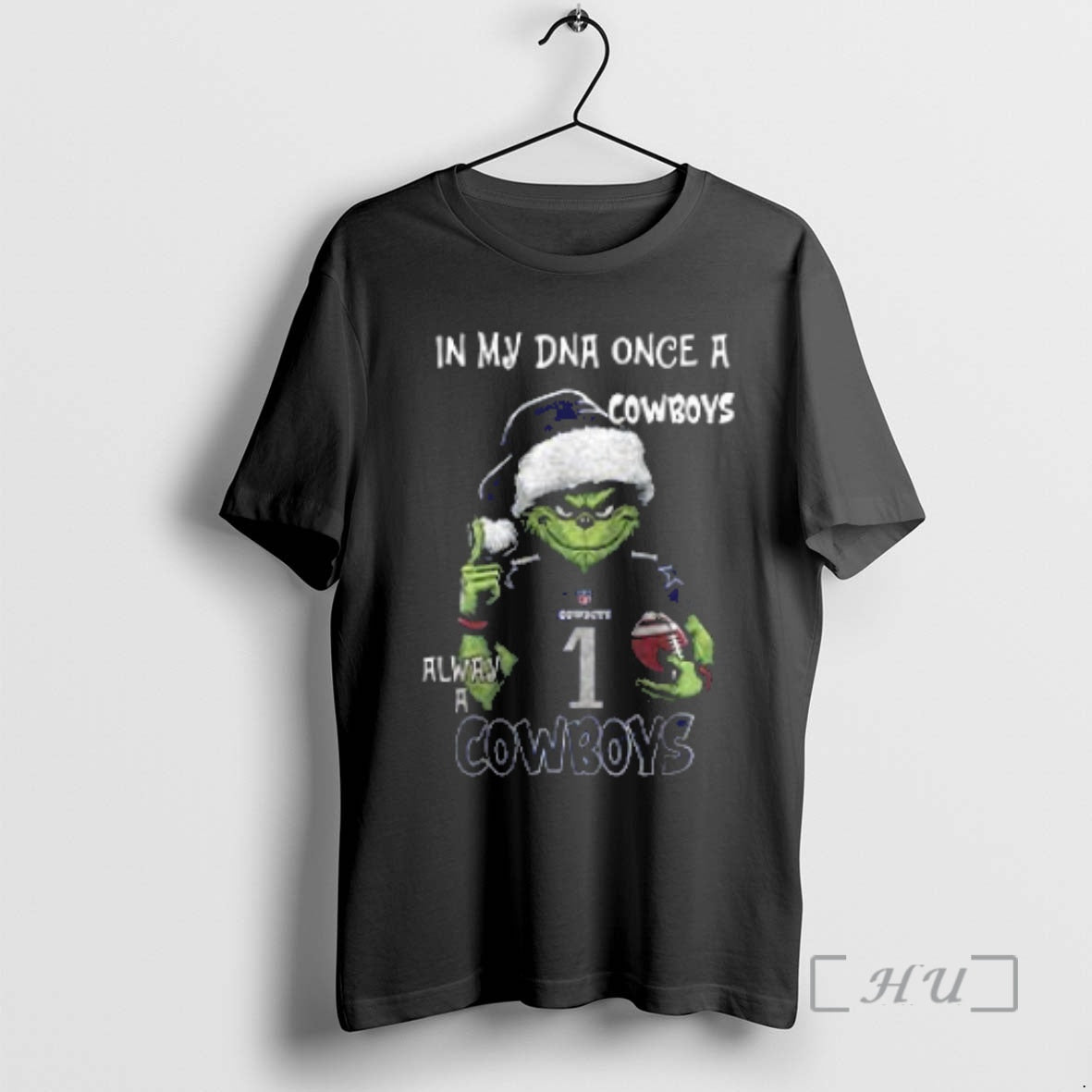 Officials Santa Grinch In My Dna Once A Cowboys Alway A Dallas Cowboys Christmas Two Shirt Hoodie Sweatshirt
