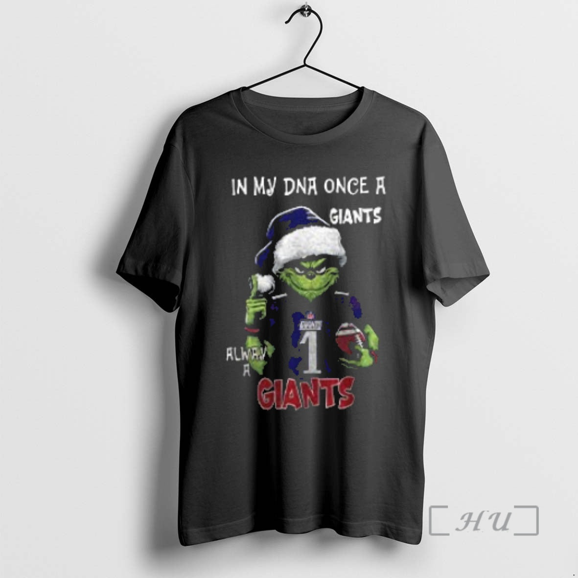 Officials Santa Grinch In My Dna Once A Giants Alway A New York Giants Christmas Shirt Hoodie Sweatshirt | PurePodTees.com