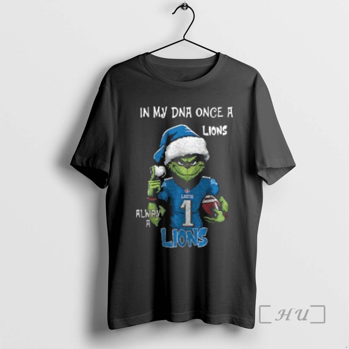 Officials Santa Grinch In My Dna Once A Lions Alway A Detroit Lions Christmas Two Shirt Hoodie Sweatshirt | PurePodTees.com