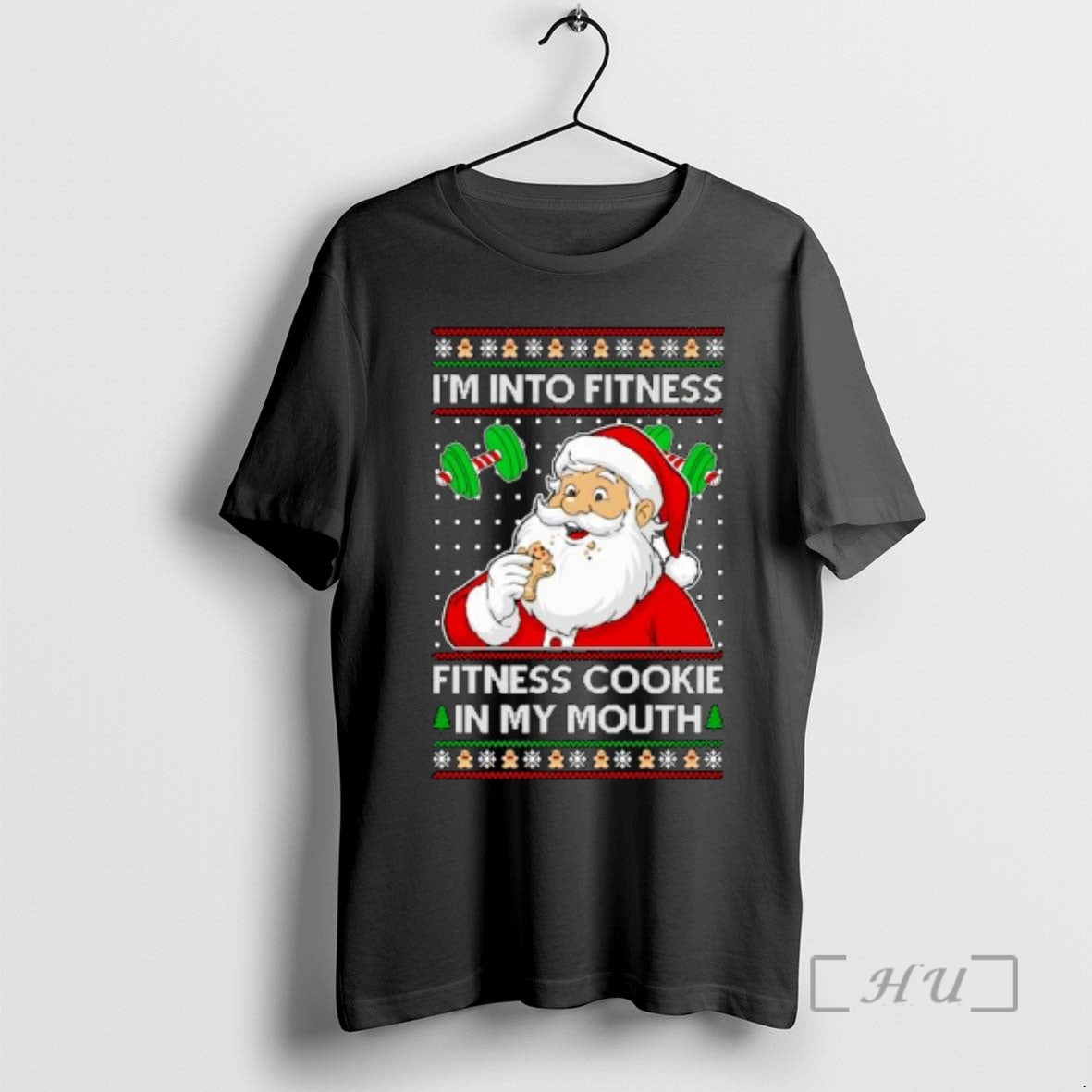 Officials Santa Im Into Fitness Cookie In My Mouth Ugly Christmas Ornaments Premium T Shirts Hoodie Sweatshirt