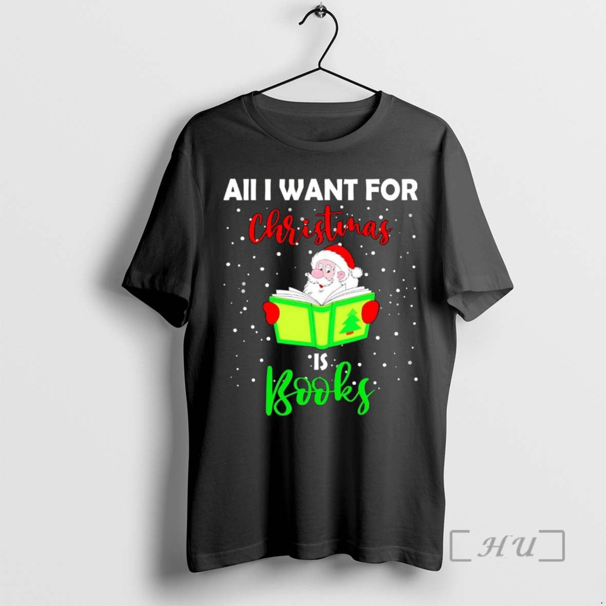 Officials Santa All I Want For Christmas Is Books Shirt Hoodie Sweatshirt | PurePodTees.com