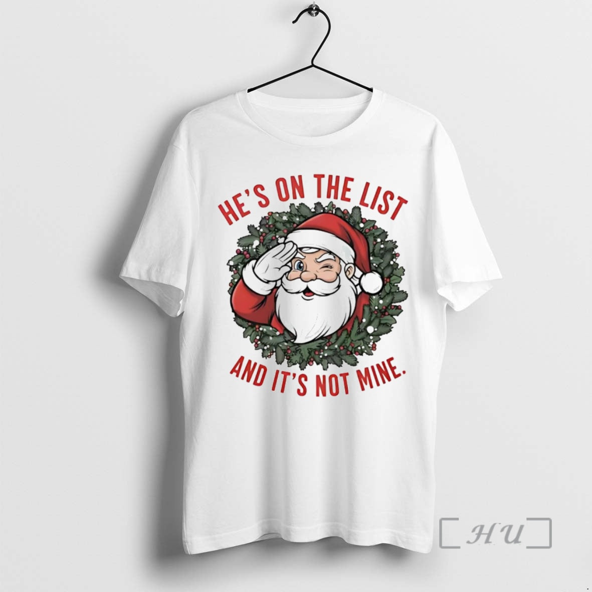 Officials Santa Hes On The List And Its Not Mine Anti Trump Christmas Premium Shirt Hoodie Sweatshirt | PurePodTees.com