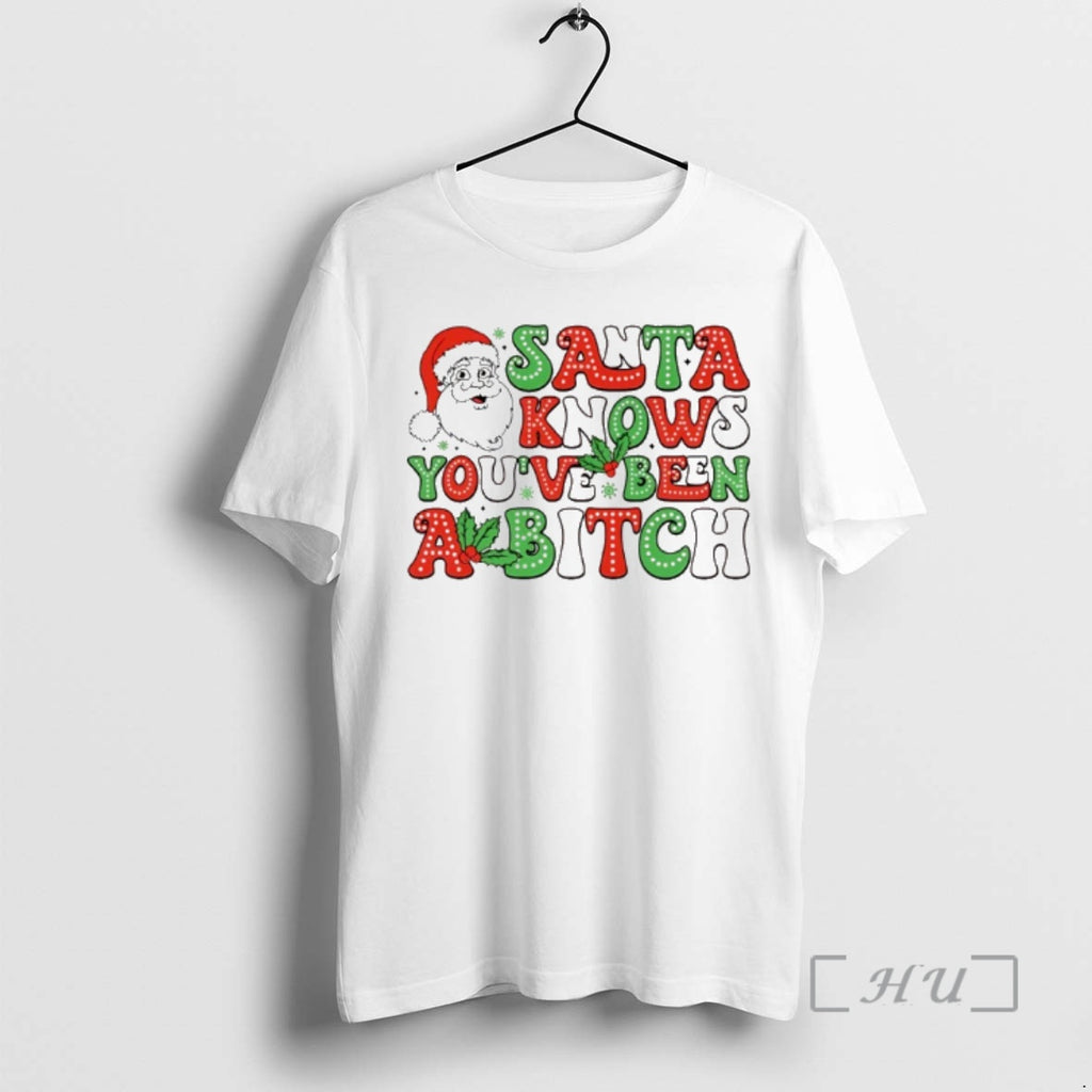 Officials Santa Know Youve Been A Bitch Christmas 2025 Shirt Hoodie Sweatshirt | PurePodTees.com