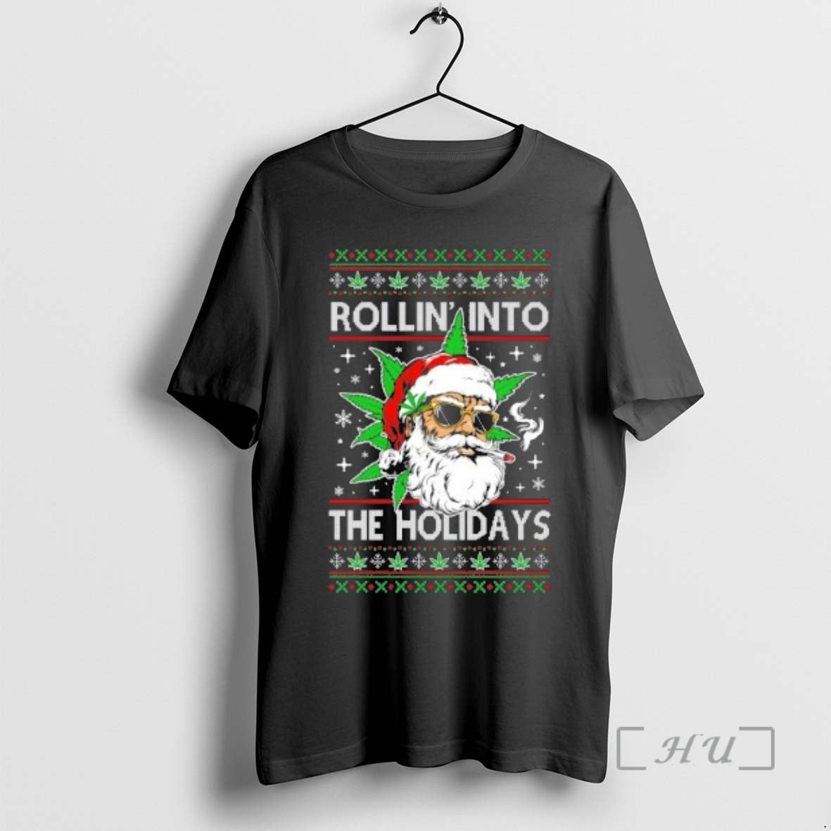 Officials Santa Rollin Into The Holidays Ugly Christmas Sweat Shirt Hoodie Sweatshirt | PurePodTees.com