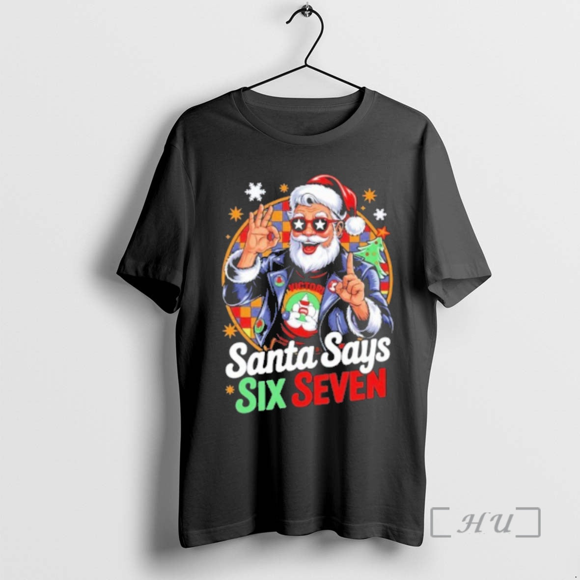 Officials Santa Says Six Seven 67 Meme Funny Christmas Shirt Hoodie Sweatshirt | PurePodTees.com