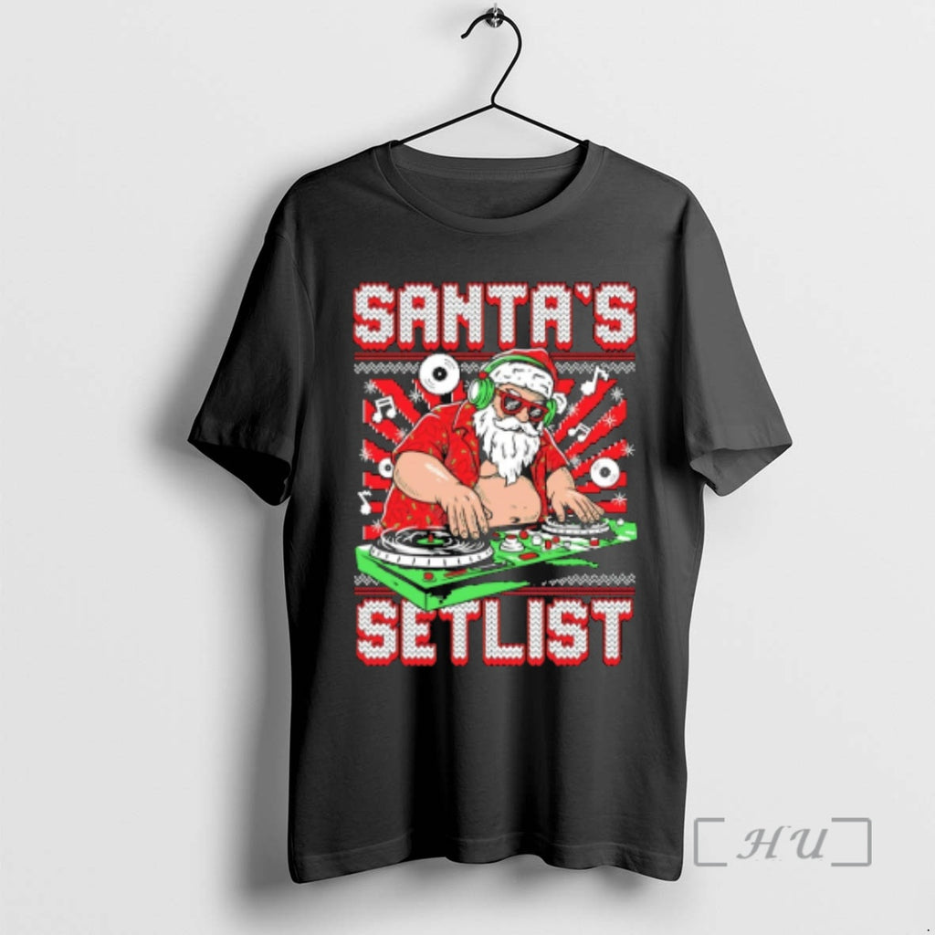 Officials Santas Dj Setlist Ugly Christmas Shirt Hoodie Sweatshirt | PurePodTees.com