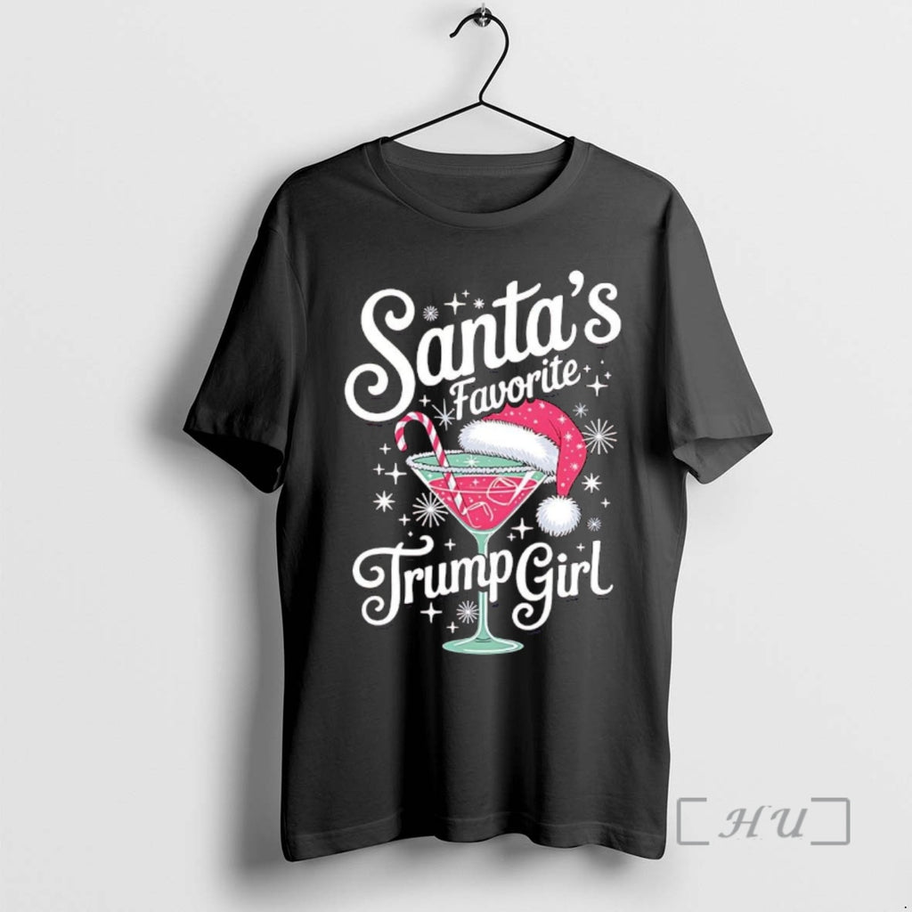 Officials Santas Favorite Trump Girl Wine Christmas Shirt Hoodie Sweatshirt | PurePodTees.com
