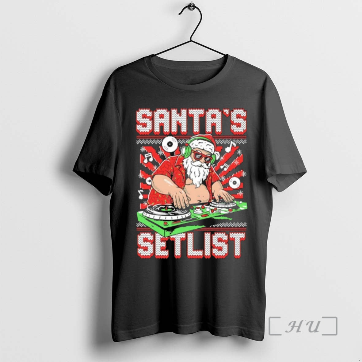 Officials Santas Setlist Dj Christmas Ugly Shirt Hoodie Sweatshirt | PurePodTees.com