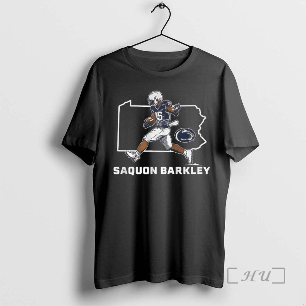 Officials Saquon Barkley Penn State Nittany Lions Football State Outline Shirt Hoodie Sweatshirt | PurePodTees.com