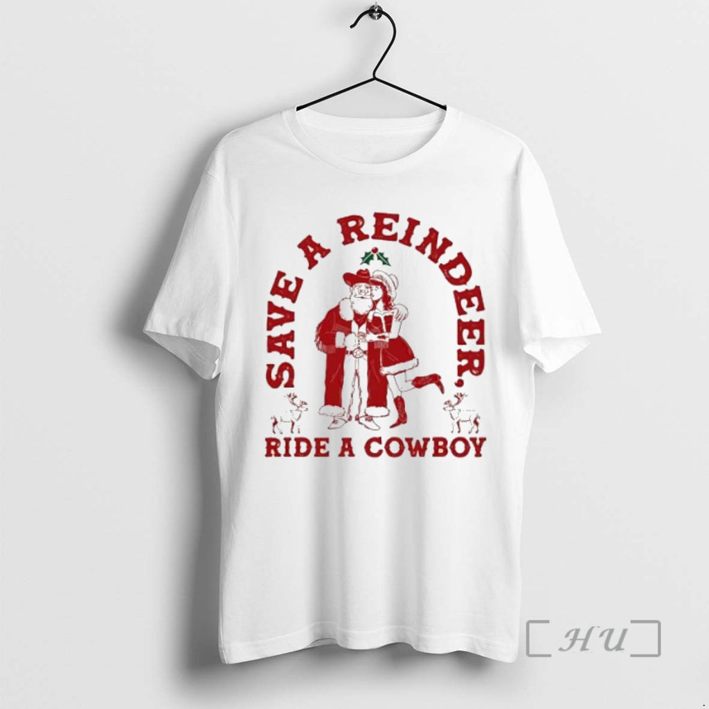 Officials Save A Reindeer Ride A Cowboy Shirt Hoodie Sweatshirt | PurePodTees.com