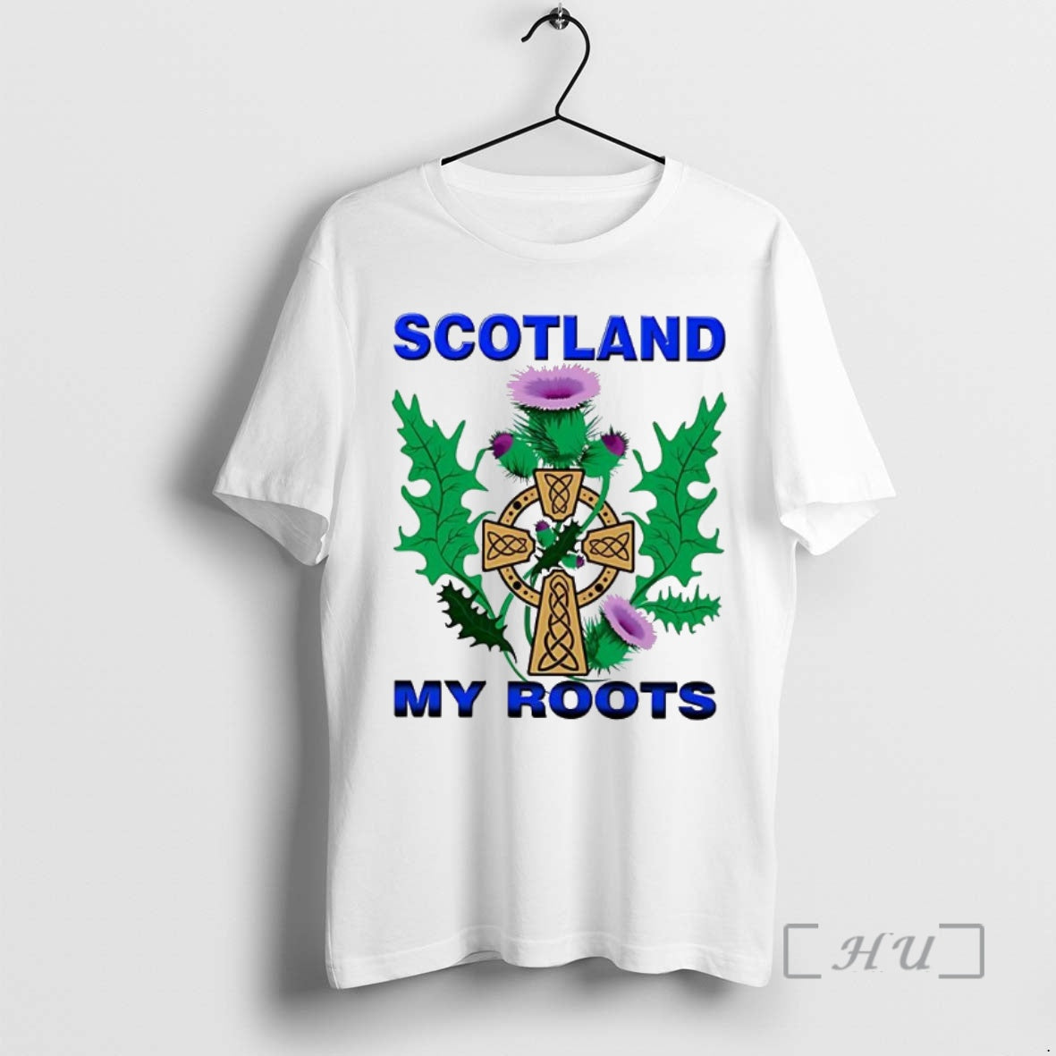 Officials Scotland My Roots Classic Celtic Cross Purple Thistle Shirt Hoodie Sweatshirt | PurePodTees.com