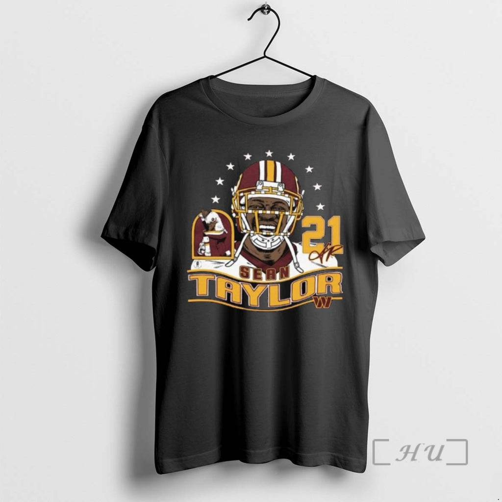 Officials Sean Taylor Burgundy Washington Commanders Retired Player Classic Caricature Long Sleve T Shirt Sweater