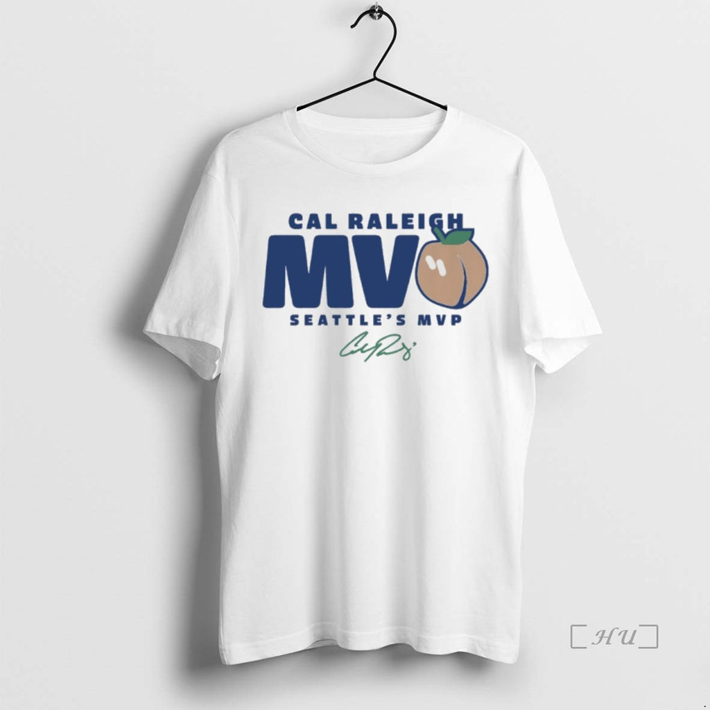 Officials Seattles Cal Raleigh Mvpeach Signature Shirt Hoodie Sweatshirt | PurePodTees.com