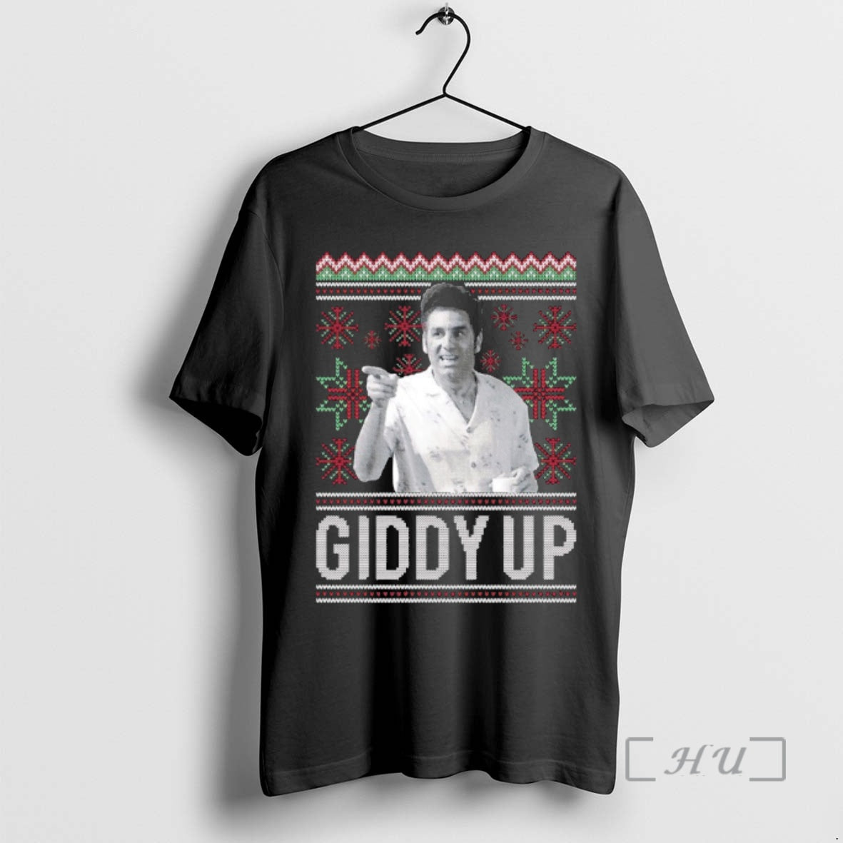 Officials Seinfeld Kramer Giddy Up 2025 Christmas Ugly Shirt Hoodie Sweatshirt | PurePodTees.com