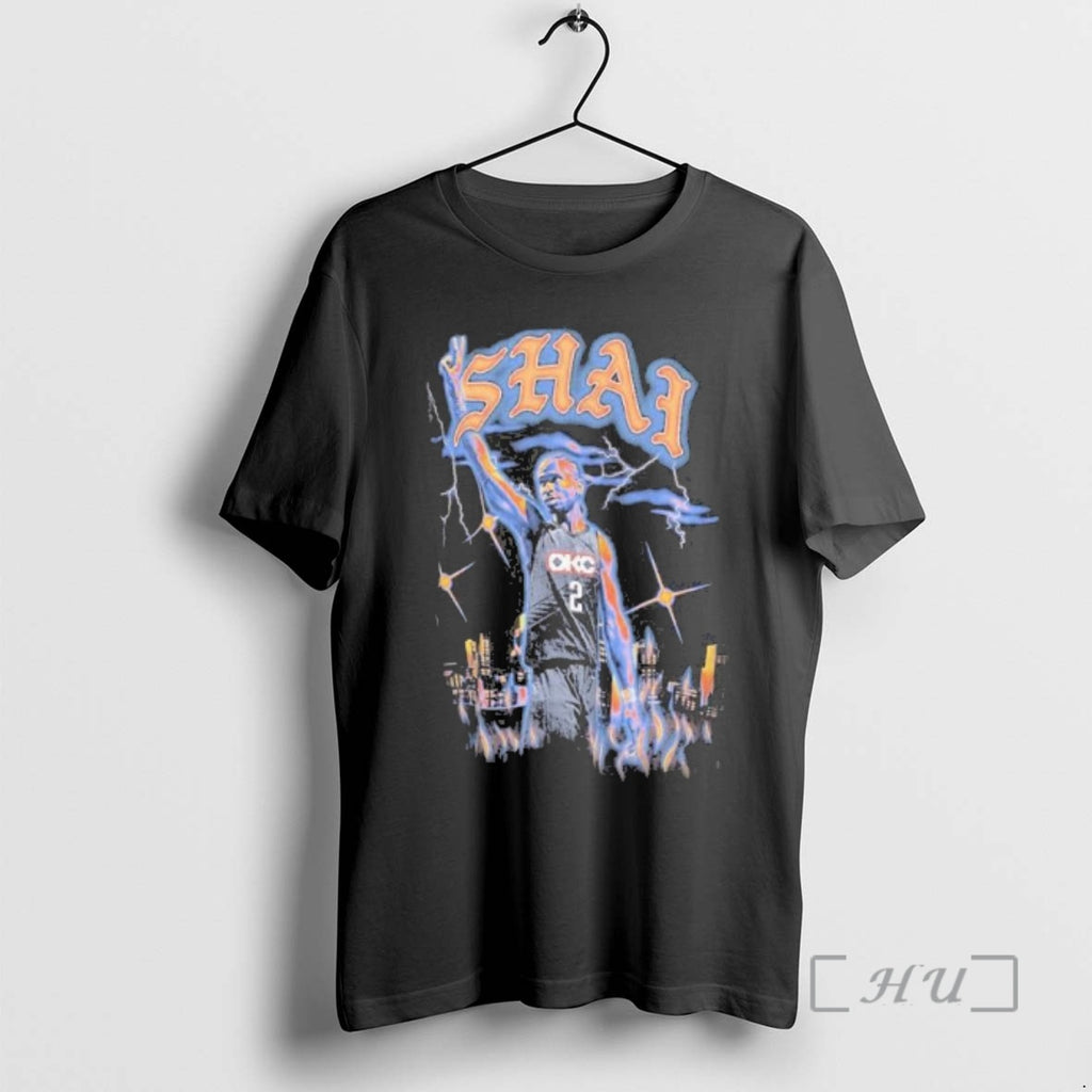 Officials Shai Gilgeous Alexander Oklahoma City Thunder 2025 26 City Edition Player Premium T Shirts Hoodie Sweatshirt