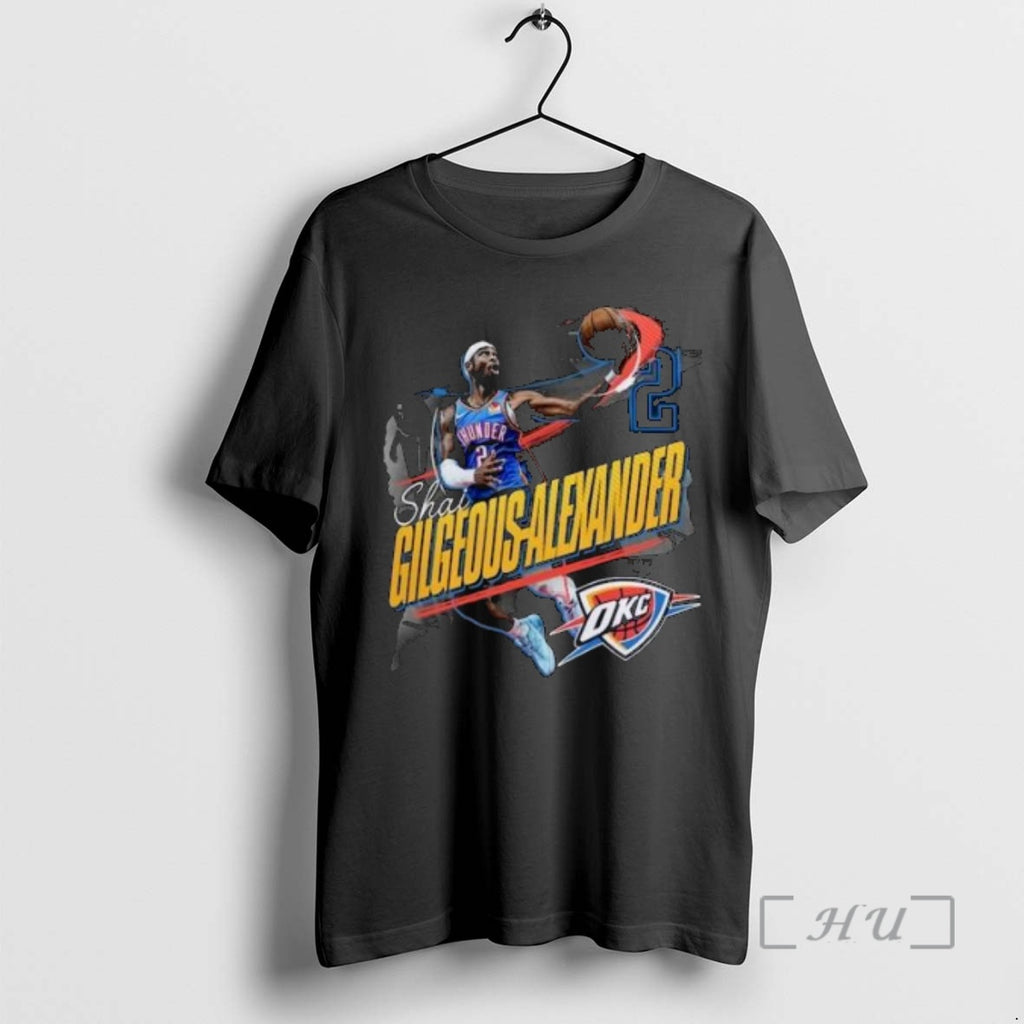 Officials Shai Gilgeous Alexander Oklahoma City Thunder Legacy Circle Black Shirt Hoodie Sweatshirt | PurePodTees.com