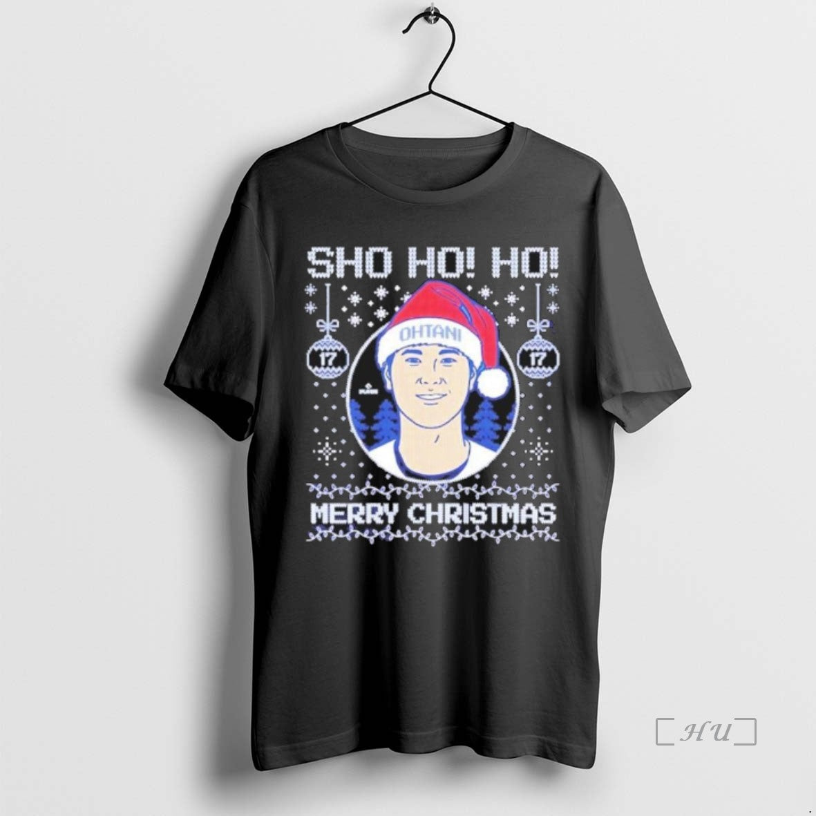 Officials Sho Ho Ho Merry Christmas Shohei Ohtani Shirt Hoodie Sweatshirt | PurePodTees.com