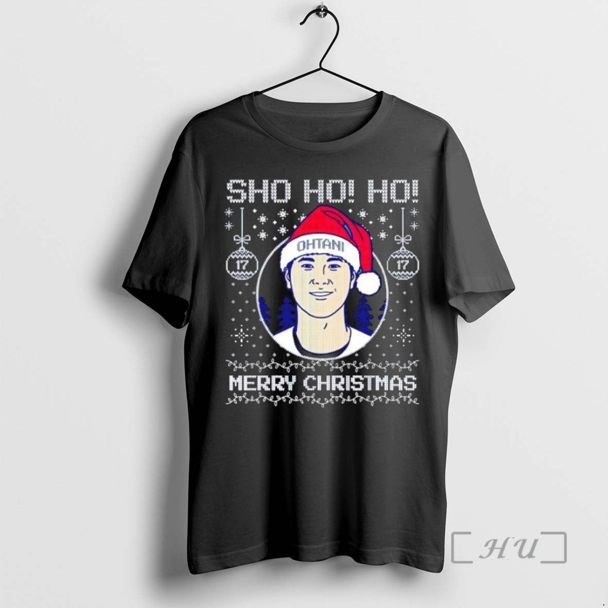 Officials Sho Ho Ho Merry Christmas Shohei Ohtani Ugly Christmas Shirt Hoodie Sweatshirt | PurePodTees.com