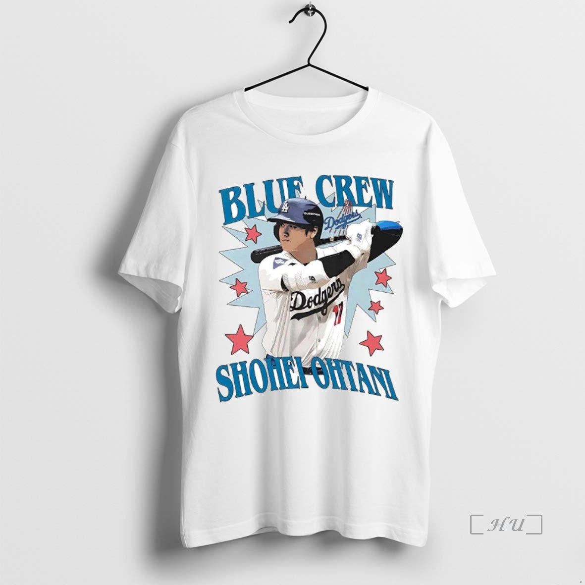 Officials Shohei Ohtani Batting Blue Crew Dodgers Shirt Hoodie Sweatshirt | PurePodTees.com