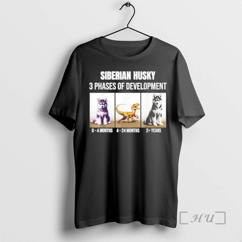 Officials Siberian Husky Puppy Dog 3 Phases Of Development Husky Shirt Hoodie Sweatshirt | PurePodTees.com