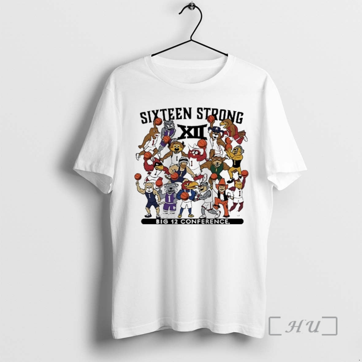Officials Sixteen Strong Xii Big 12 Conference Basketball Mascot Shirt Hoodie Sweatshirt | PurePodTees.com