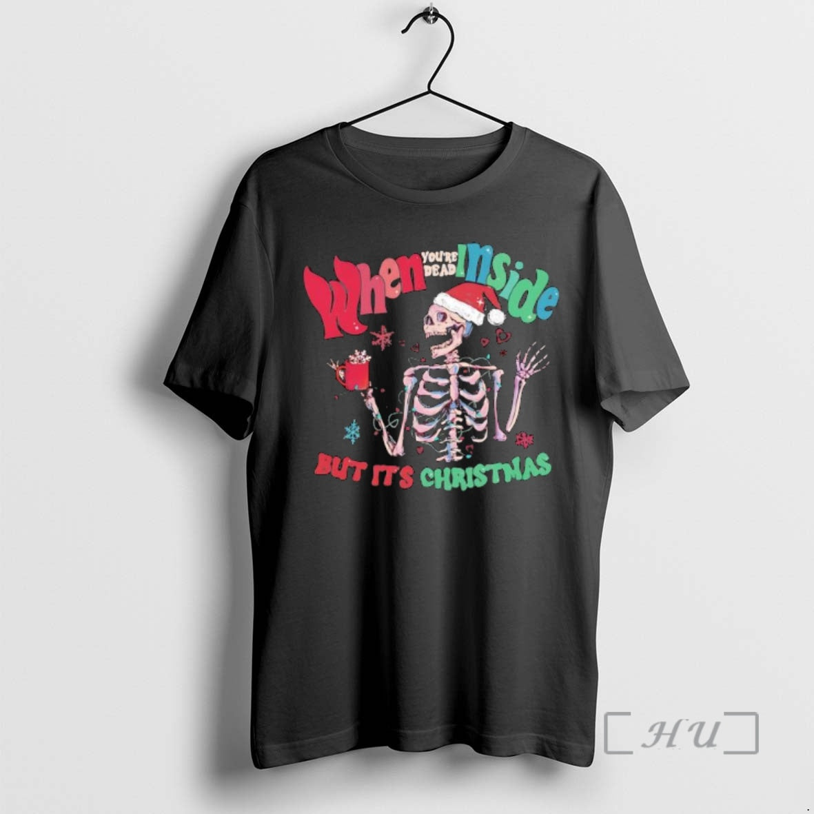 Officials Skeleton Dead When Inside But Its Christmas Shirt Hoodie Sweatshirt | PurePodTees.com