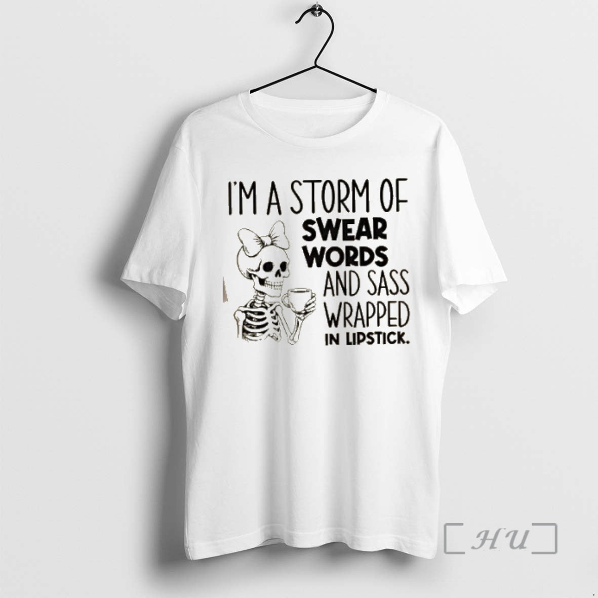 Officials Skeleton Girl Im A Storm Of Swear Words And Sass Wrapped In Lipstick Premium Shirt Hoodie Sweatshirt