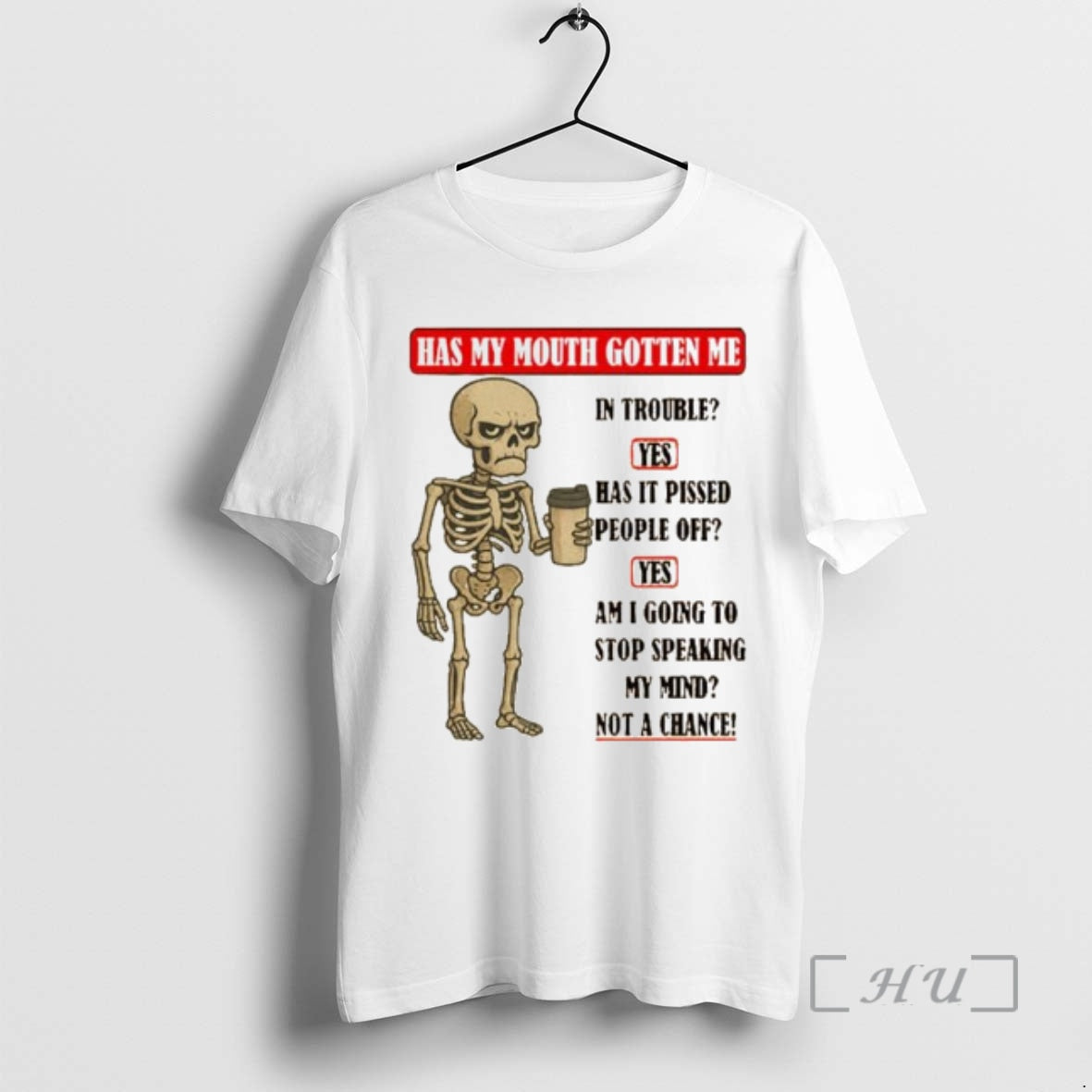Officials Skeleton Has My Mouth Gotten Me In Trouble Ornaments Shirt Hoodie Sweatshirt | PurePodTees.com