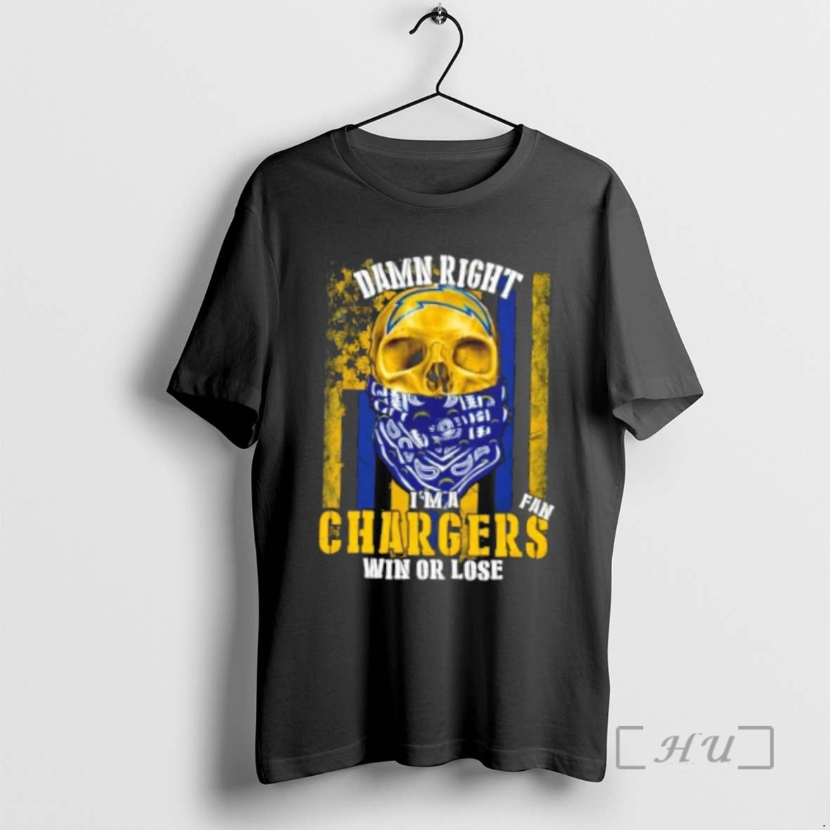 Officials Skull Damn Right Im A Los Angeles Chargers Fan Win Or Lose Us Flag Shirt Hoodie Sweatshirt | PurePodTees.com