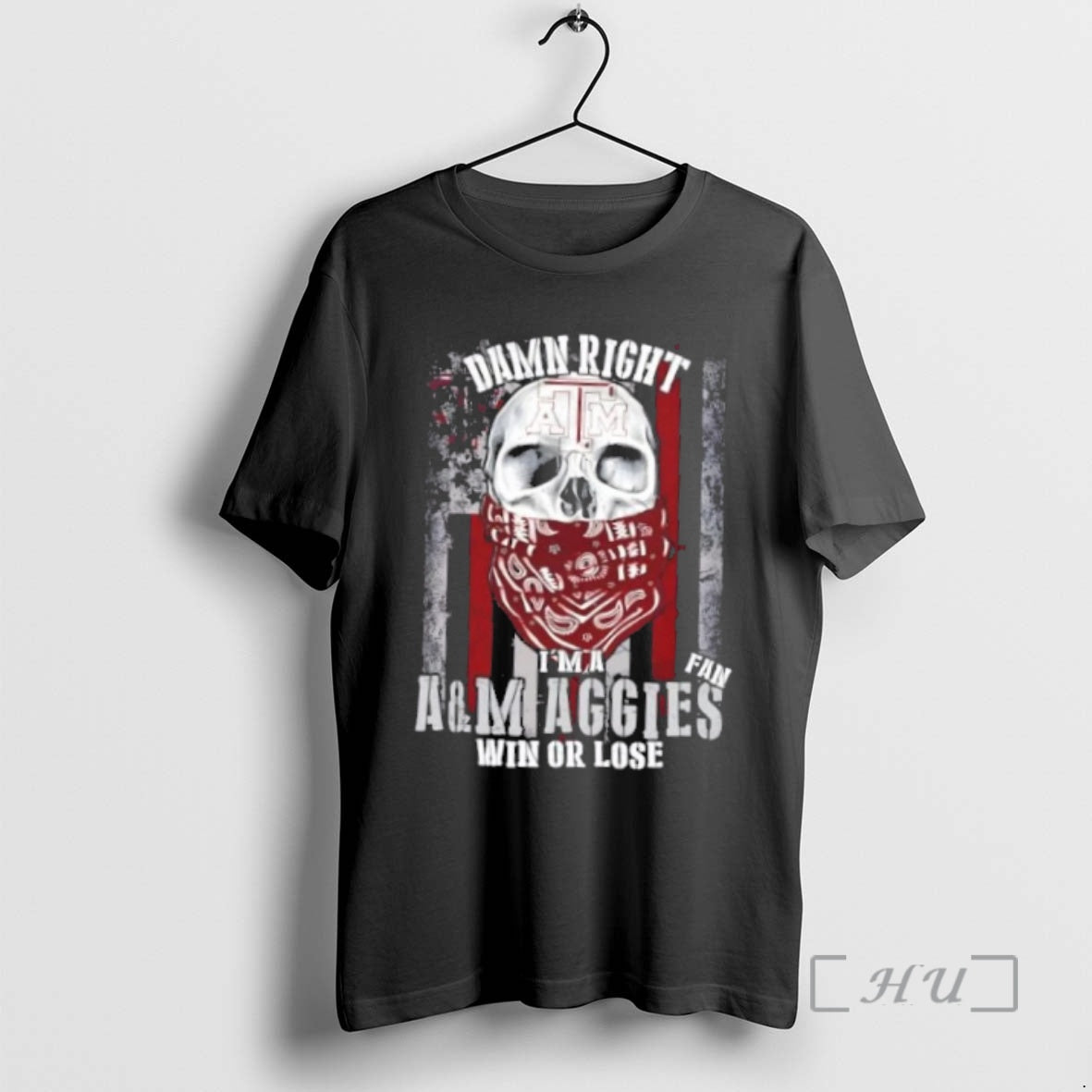 Officials Skull Damn Right Im A Texas Am Aggies Fan Win Or Lose Us Flag Shirt Hoodie Sweatshirt | PurePodTees.com