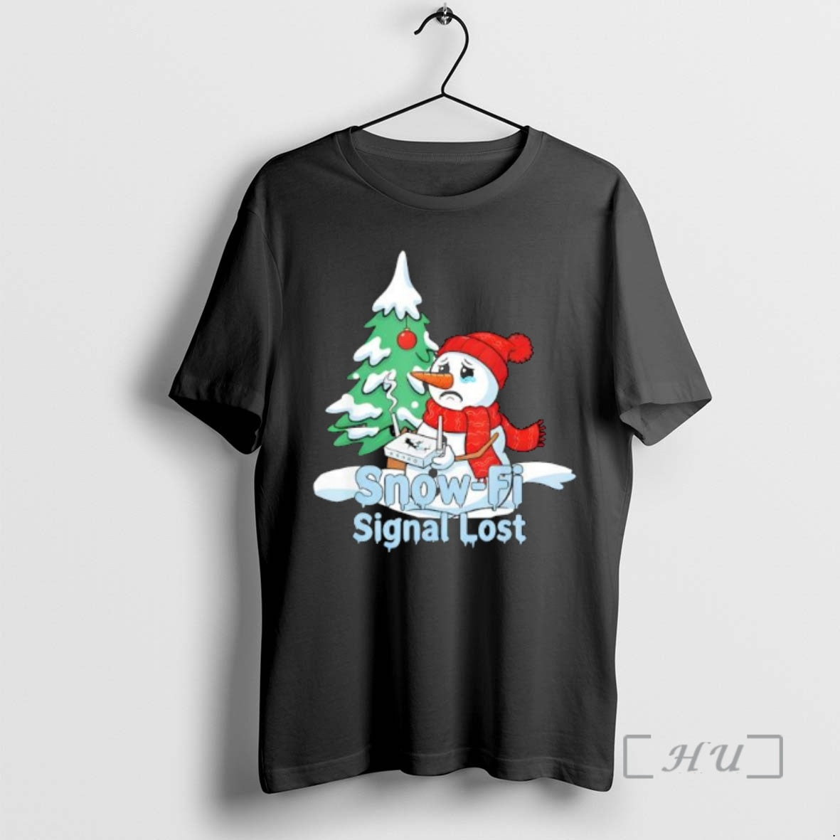 Officials Snow Fi Signal Lost Funny Snowman Christmas Shirt Hoodie Sweatshirt | PurePodTees.com