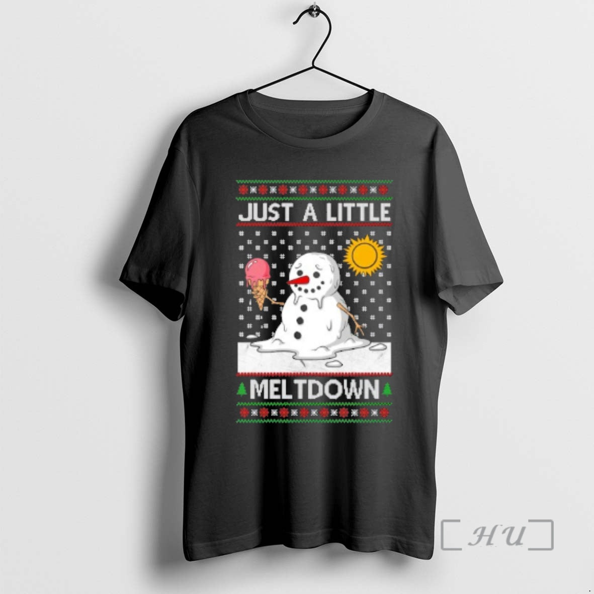 Officials Snowman Just A Little Meltdown Ugly Christmas Sweat Shirt Hoodie Sweatshirt | PurePodTees.com