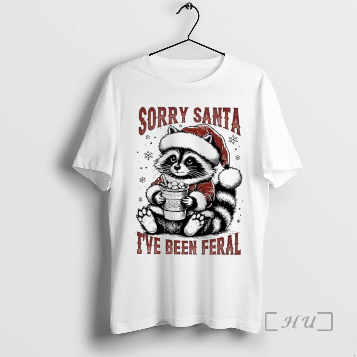 Officials Sorry Santa I Have Been Feral Raccoon Christmas Shirt Hoodie Sweatshirt | PurePodTees.com