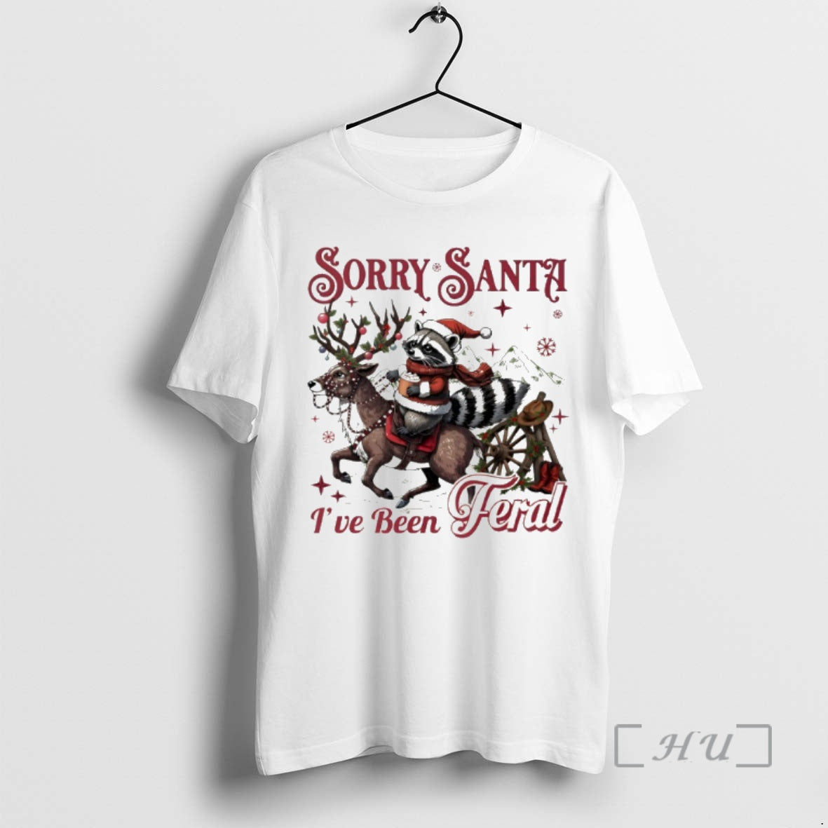 Officials Sorry Santa Ive Been Feral Funny Christmas Raccoon Shirt Hoodie Sweatshirt | PurePodTees.com