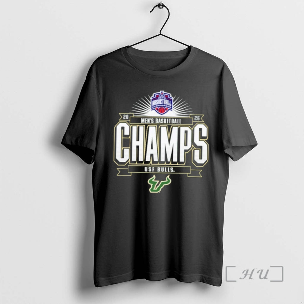Officials South Florida Bulls 2026 American Conference Mens Basketball Tournament Champions Premium T Shirts Sweater
