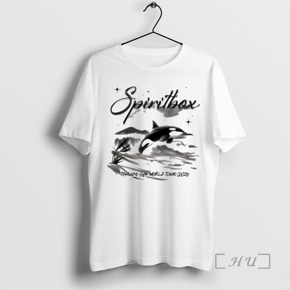 Officials Spiritbox Tsunami Sea World Tour 2025 Orca Whale Shirt Hoodie Sweatshirt | PurePodTees.com
