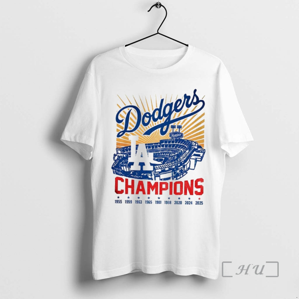 Officials Stadium 2025 Los Angeles Dodgers Baseball World Series Champion 1955 2025 Shirt Hoodie Sweatshirt | PurePodTees.com