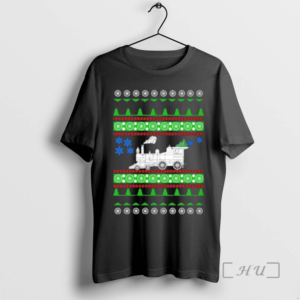 Officials Steam Train Locomotive Ugly Christmas Shirt Hoodie Sweatshirt | PurePodTees.com