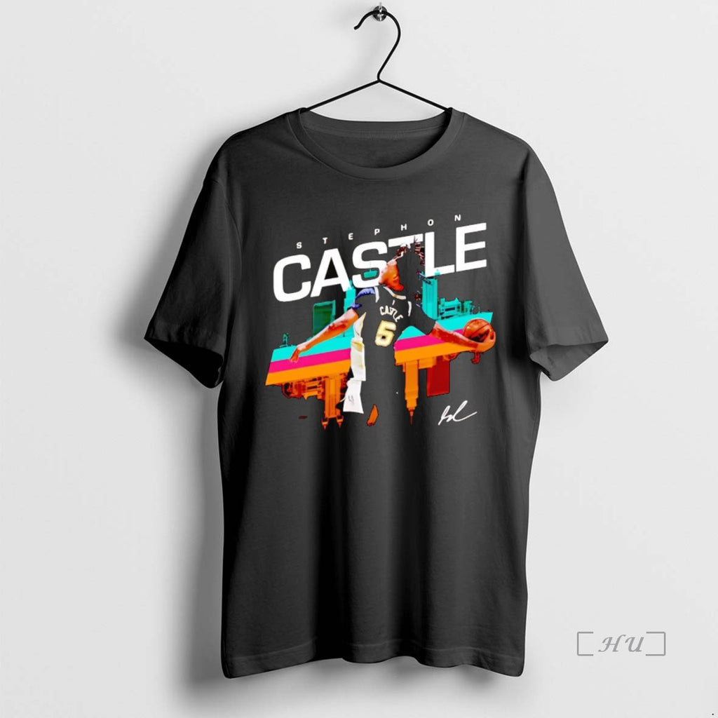 Officials Stephon Castle Layups Skyline San Antonio Spurs Shirt Hoodie Sweatshirt | PurePodTees.com